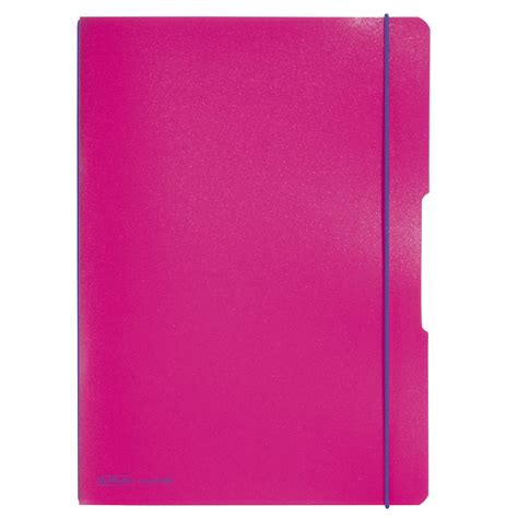 Notizheft Flex PP A4 40Blatt Kariert Und 40Blatt Liniert Pink Gelocht