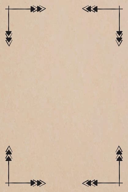 Free Vector Vector Frame Border Bohemian Arrow Ornament