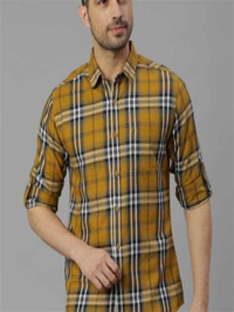 Buy Hereandnow Premium Slim Fit Tartan Checks Checked Pure Cotton Casual