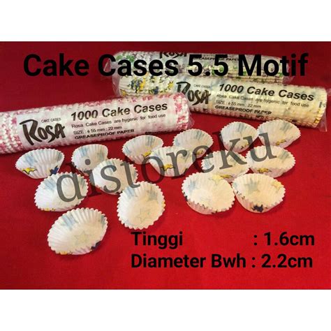 Jual 1000pcs Cake Cases Cup Nastar Greaseproof Paper Klassi Rosa 5 5