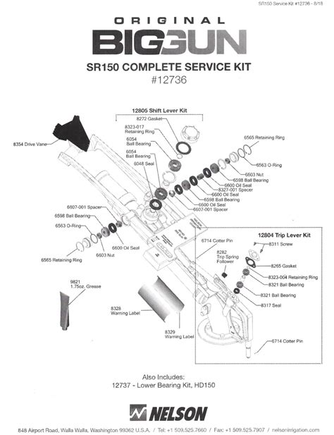 Nelson Sr150 Big Gun Complete Service Kit