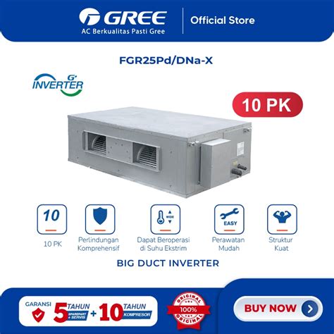 Jual GREE Big Duct 10PK Inverter Series Model FGR25Pd DNa X