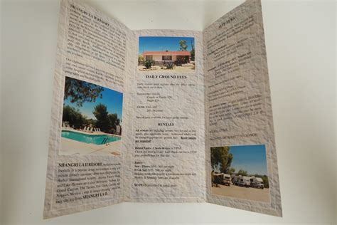 Shangri La II Resort Nudist Resort Vintage Flyer Pamphlet: Manuscript