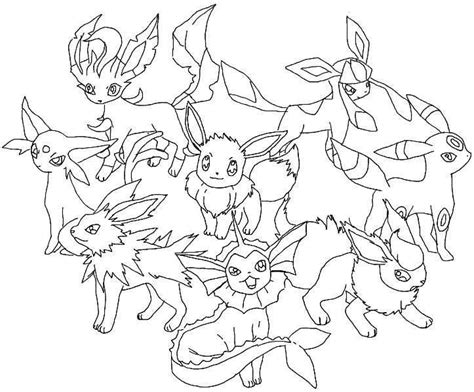 Sint Tico Dibujos De Las Evoluciones De Eevee Para Colorear