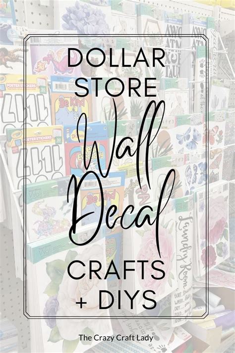 Dollar Store Wall Decal Crafts The Crazy Craft Lady