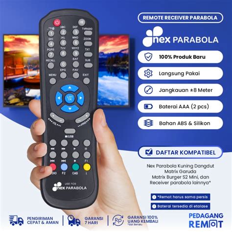 Promo Remot Remote Receiver Parabola NEX Parabola Kuning Dangdut Kab