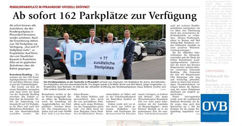 Ab sofort 162 Parkplätze zur Verfügung OVB Heimatzeitungen