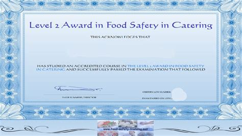 Food Hygiene Certificate Youtube