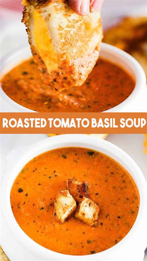 Roasted Tomato Basil Soup - WEEKNIGHT RECIPES