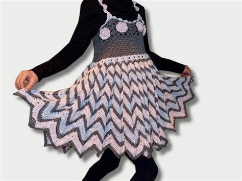 Häkelanleitung Kleid Zick Zack Kleid alle Kindergrößen