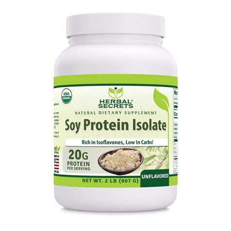 Herbal Secrets Soy Protein Isolate Powder Unflavored Lbs Vitacost