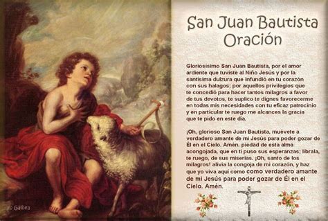 Santa María Madre de Dios y Madre nuestra Oración a San Juan Bautista