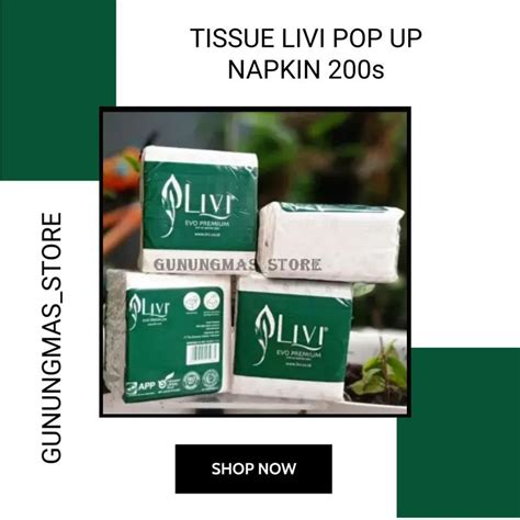 Tissue Livi Evo Premium Pop Up Napkin S Tissue Meja Murah Meriah