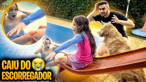 Minha Filha Adotiva Caiu Do Escorregador E Se Machucou Na Piscina Youtube