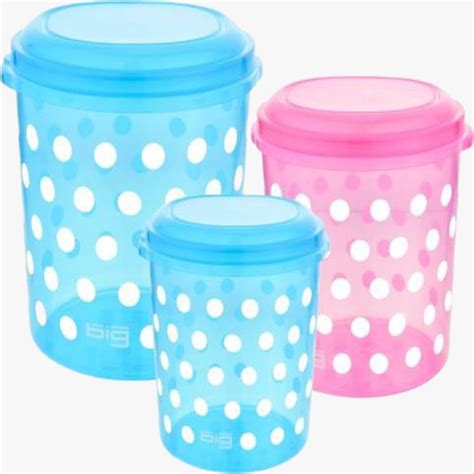 Air Tight Printed Plastic Multipurpose Storage Container Capacity 3