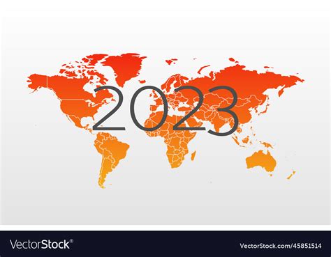 2023 world map infographic symbol international Vector Image