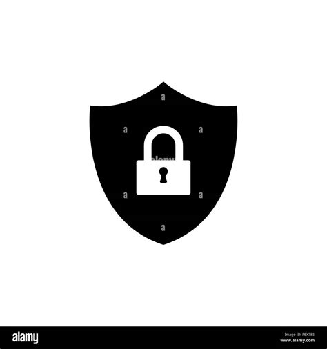 Shield Security Icon Vector Illustration Black On White Background Stock Vector Image And Art Alamy