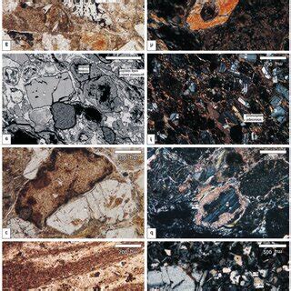 The Petrographic Features Of The Volcanogenic Clastic Rocks A The