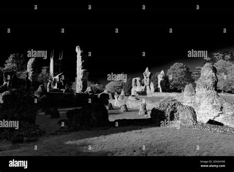 The ruins of Bury St Edmunds Abbey, Abbey gardens, Bury St Edmunds City, Suffolk County, England ...