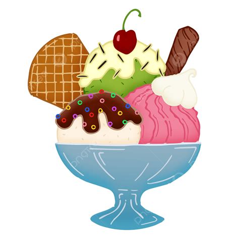 12 Scoop Banana Split Sundae Clipart