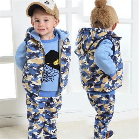 Us 537 Baby Tracksuit Thick Cotton Baby Boy Winter Clothes Camo Set