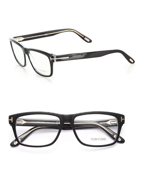 Tom Ford 56mm Square Acetate Optical Glasses In Black Lyst