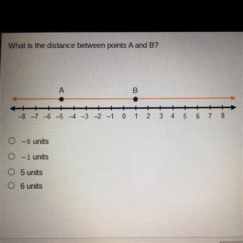 What Is The Distance Between Points A And B А B 8 7 6 5 4 3 2