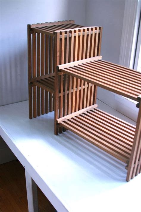 Wooden Slatted Shelves