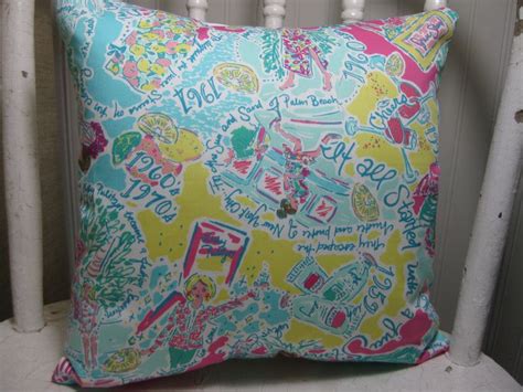 Lilly Pulitzer Pillow With Insert 12x12 In The Beginning Preppy