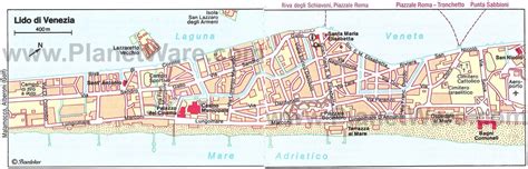 Map of Venice - Lido de Venezia and Grand Canal Attractions