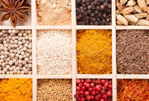 kruiden stock foto image  scherp zand kerrie peper