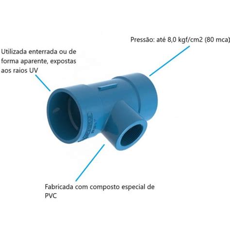 Tê Soldável Roscável Para Irrigação DN50mm X 1 Asperbras