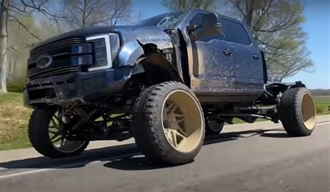 YouTuber Completely Destroys His Custom $100K Ford F-350 Limited