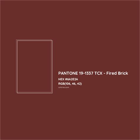 About Pantone 19 1337 Tcx Fired Brick Color Color Codes Similar