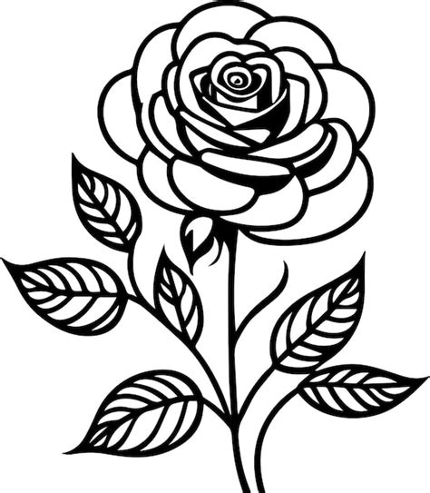 Premium Vector Rose Vector Clipart Black And White