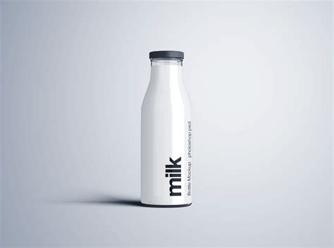 Milk Bottle Mockup - PSD