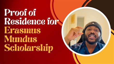 How To Get Proof Of Residence For Erasmus Mundus Scholarship Youtube