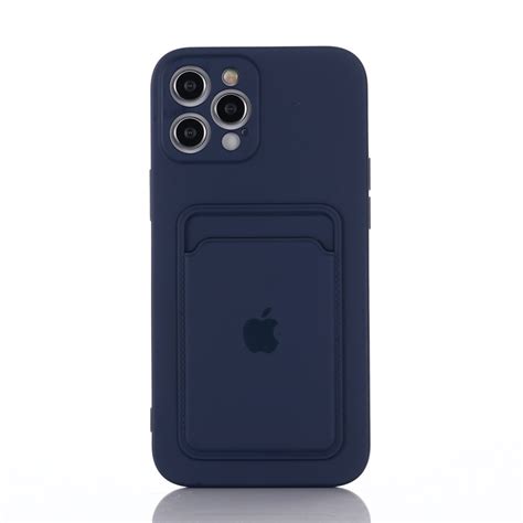 Capa Carteira De Silicone Com Porta Cartão Para Apple Iphone 11 12