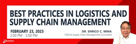 Best Practices In Logistics And Supply Chain Management POWERMAX