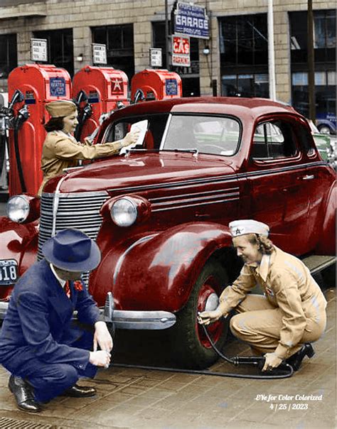 Chevrolet Gas Colorized George Murphey Flickr