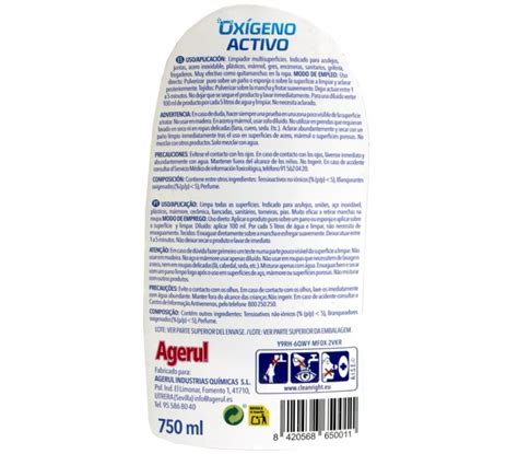 MULTIUSOS OXIGENO ACTIVO AGERUL 750 ML