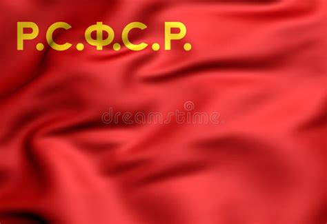 3D Flag of Russian SFSR 1925-1937. Stock Illustration - Illustration of ...