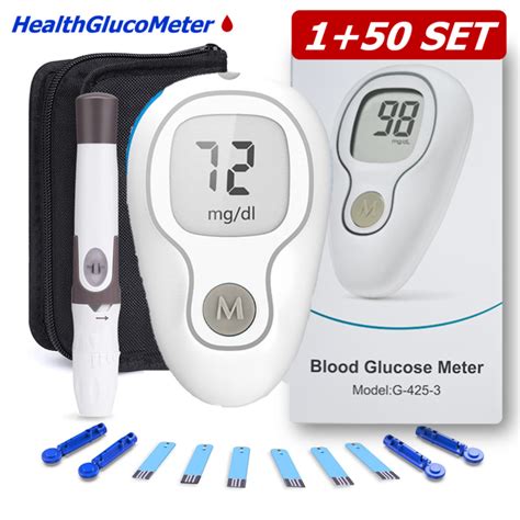 Newant 50PCS Blood Glucose Monitor Blood Sugar Test Kit With Strips And