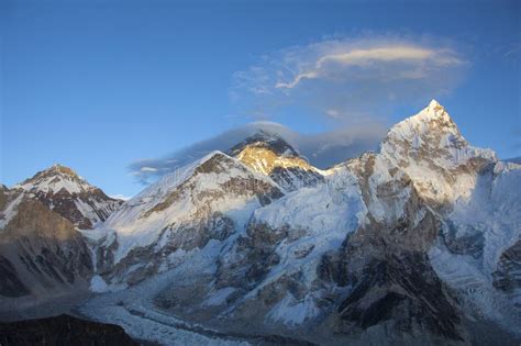 The Sunset of Himalayas Range Stock Photo - Image of asian, landforms ...