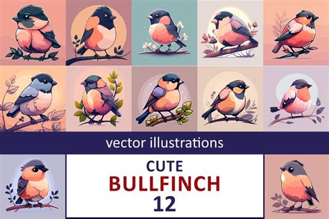 Bird Bullfinch Sits On A Branch Graphic By Millerzoa · Creative Fabrica