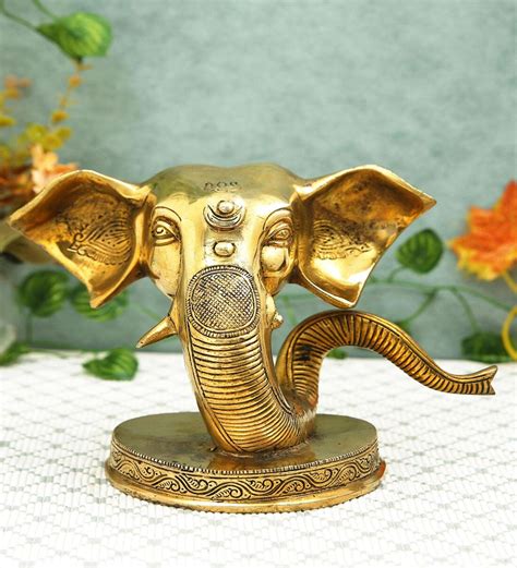 Buy Ganesh Gold Brass Idol At 14 OFF By Imli Street Pepperfry