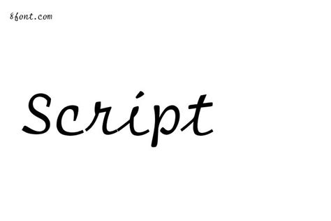 script  font