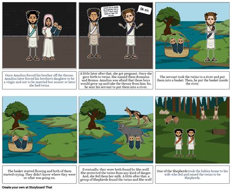 Romulus & Remus Myth Storyboard by a8ade8ed