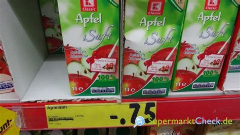 K Classic Apfelsaft Klar Fruchtgehalt Preis Angebote Kalorien