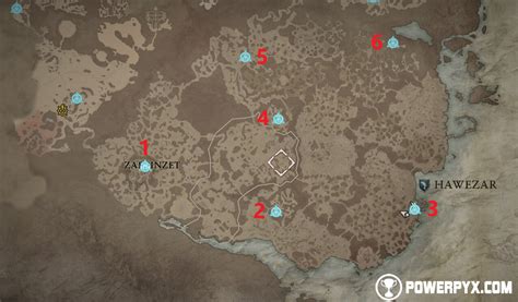 Diablo Hawezar All Waypoint Locations